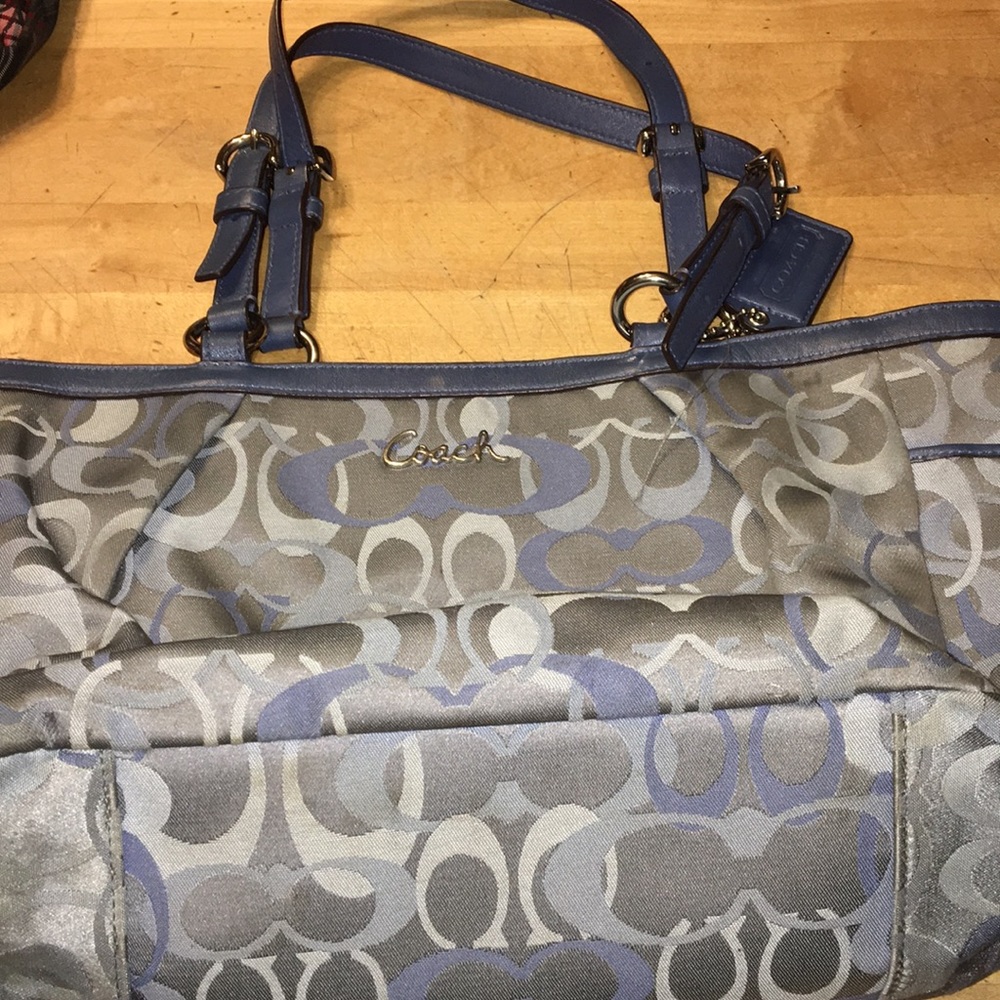 Blue coach purse